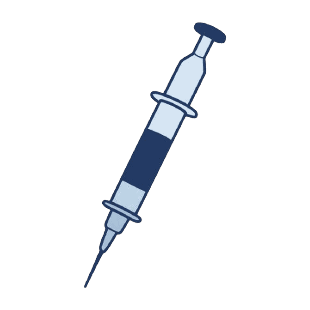 歯科の注射器（麻酔）のイラスト素材