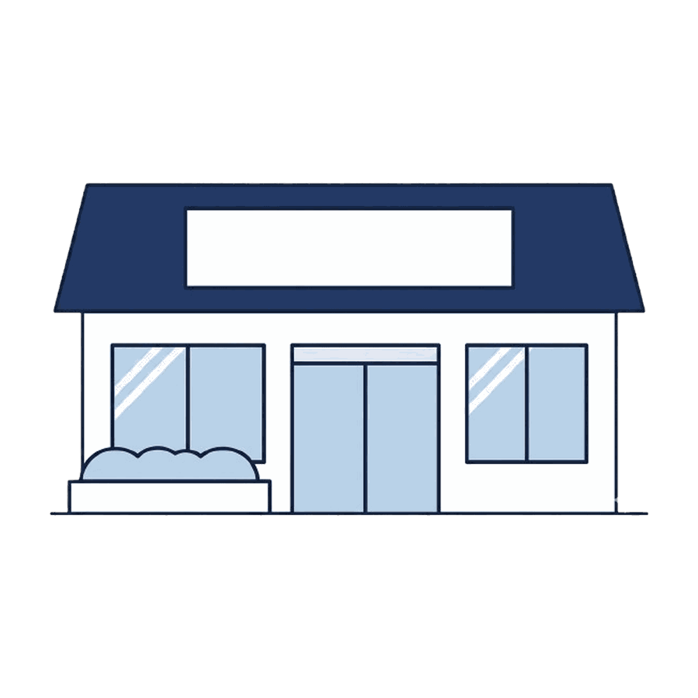 歯科医院の外観（建物）のイラスト素材
