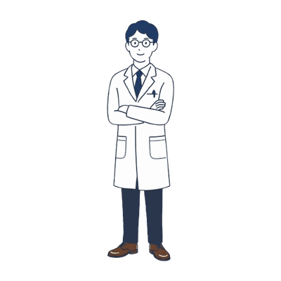 男性の歯科医師のイラスト素材